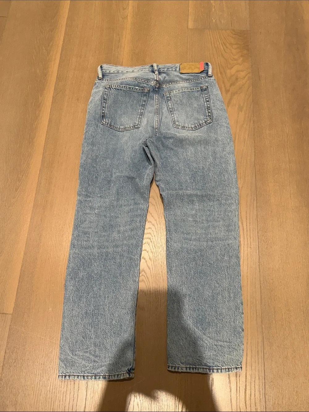 Classic High-Rise Straight Leg Jeans - Light Blue